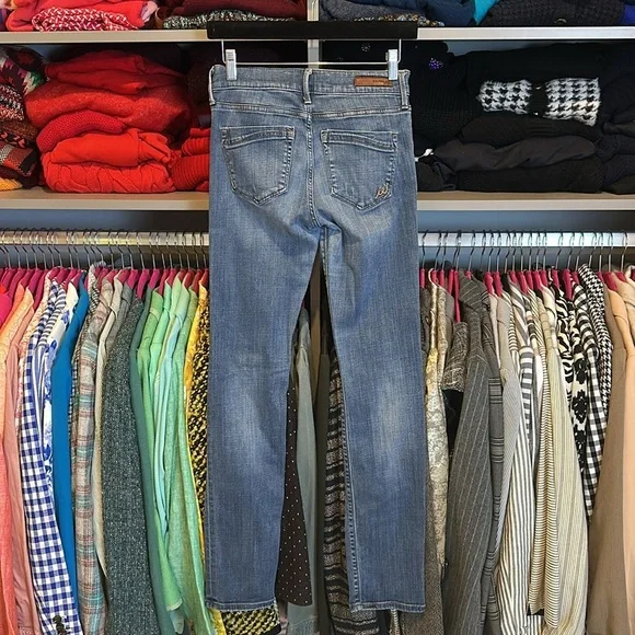 Express blue mid rise skinny 4 pocket jeans size 2 - Picture 4 of 4